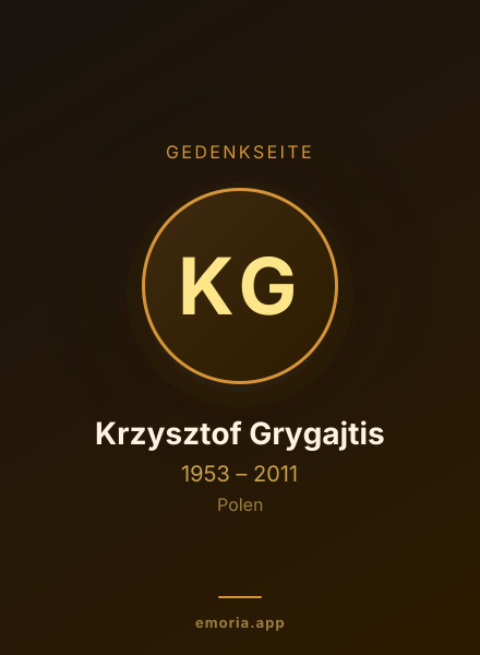 Gedenkportrait von Krzysztof Grygajtis