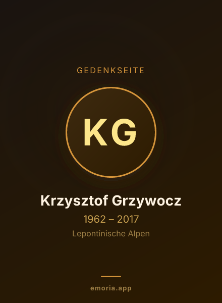 Gedenkportrait von Krzysztof Grzywocz