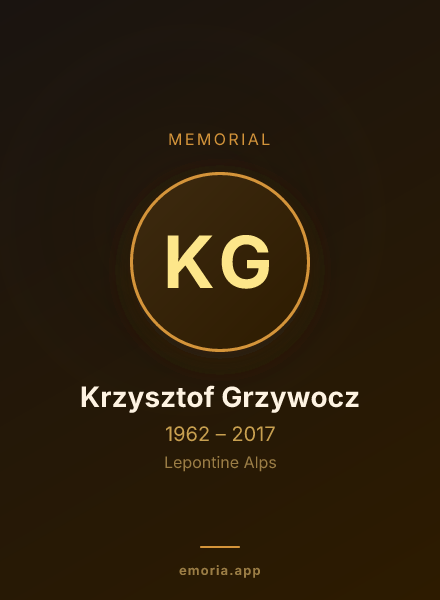 Memorial portrait of Krzysztof Grzywocz