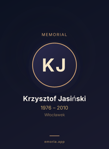 Memorial portrait of Krzysztof Jasiński