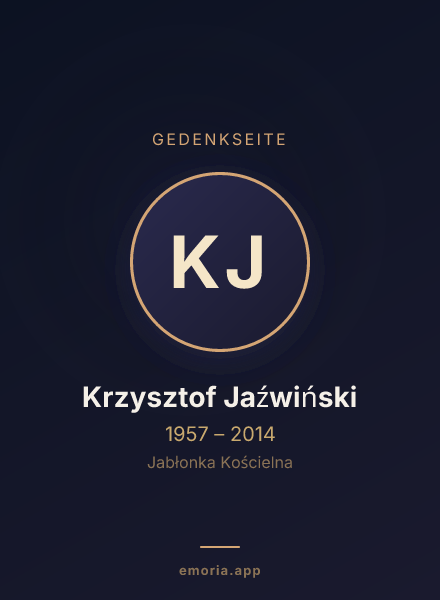 Gedenkportrait von Krzysztof Jaźwiński