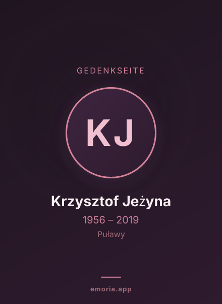 Gedenkportrait von Krzysztof Jeżyna
