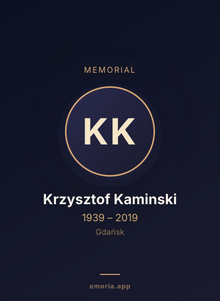 Memorial portrait of Krzysztof Kaminski