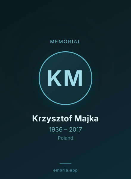 Memorial portrait of Krzysztof Majka