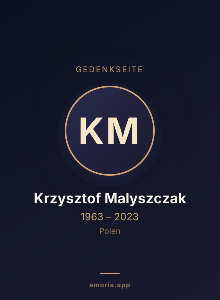 Gedenkportrait von Krzysztof Malyszczak