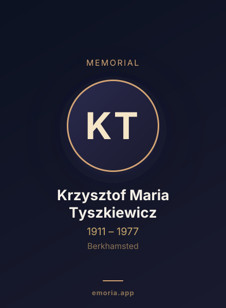 Memorial portrait of Krzysztof Maria Tyszkiewicz