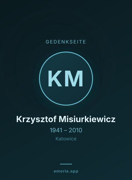 Gedenkportrait von Krzysztof Misiurkiewicz