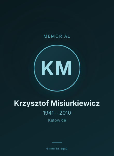 Memorial portrait of Krzysztof Misiurkiewicz