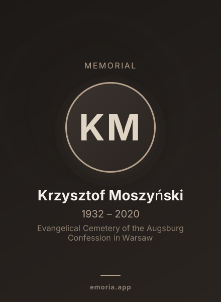 Memorial portrait of Krzysztof Moszyński