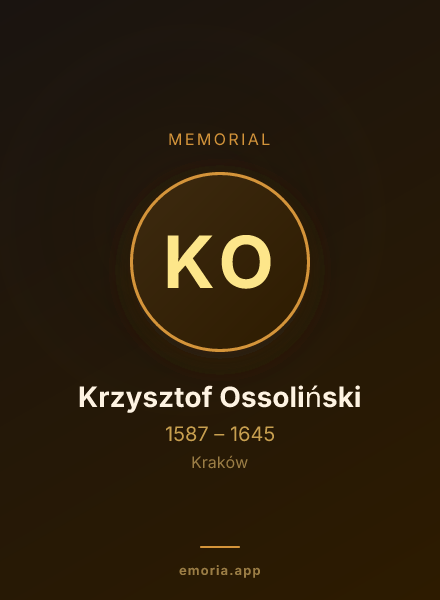 Memorial portrait of Krzysztof Ossoliński