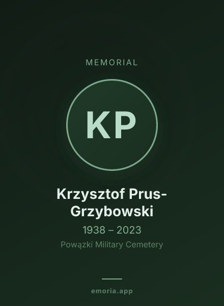 Memorial portrait of Krzysztof Prus-Grzybowski