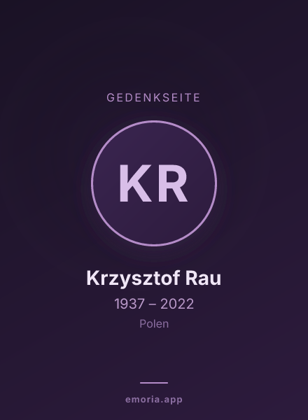 Gedenkportrait von Krzysztof Rau