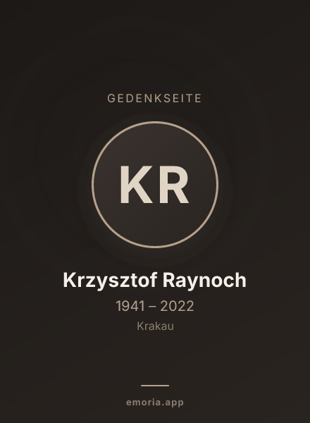 Gedenkportrait von Krzysztof Raynoch