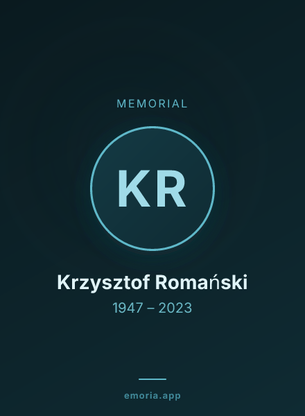 Memorial portrait of Krzysztof Romański
