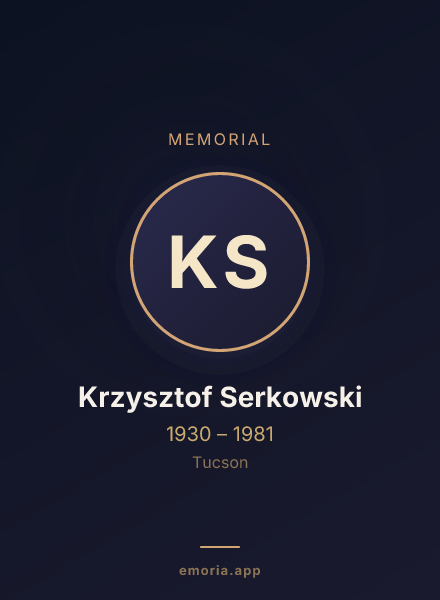 Memorial portrait of Krzysztof Serkowski