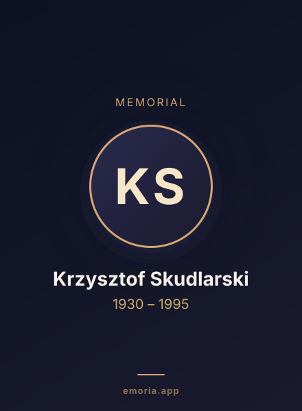 Memorial portrait of Krzysztof Skudlarski