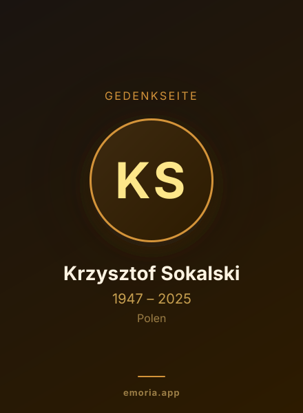 Gedenkportrait von Krzysztof Sokalski