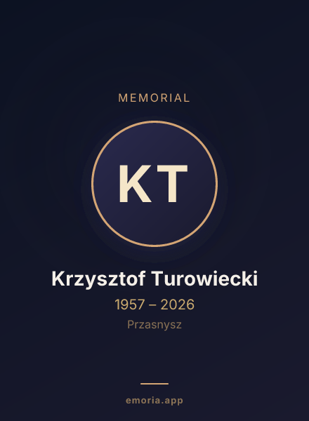 Memorial portrait of Krzysztof Turowiecki
