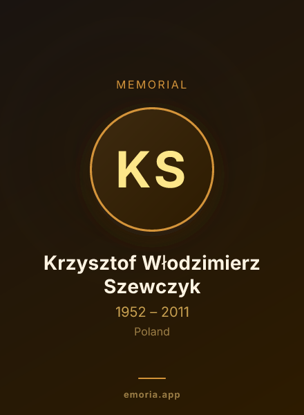Memorial portrait of Krzysztof Włodzimierz Szewczyk