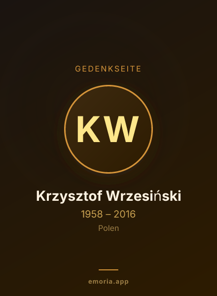 Gedenkportrait von Krzysztof Wrzesiński