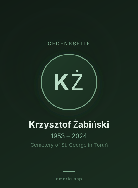 Gedenkportrait von Krzysztof Żabiński