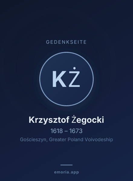 Gedenkportrait von Krzysztof Żegocki