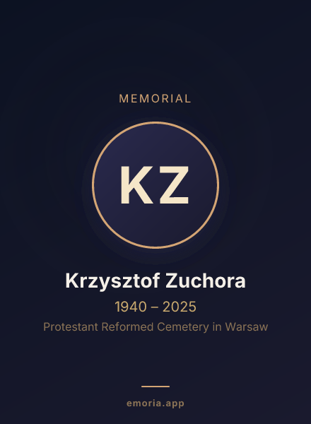 Memorial portrait of Krzysztof Zuchora