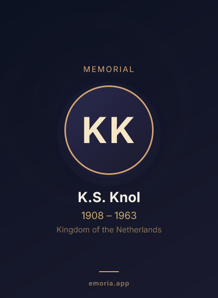 Memorial portrait of K.S. Knol