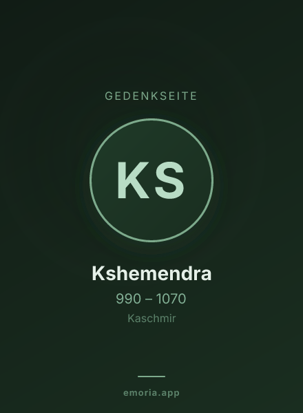 Gedenkportrait von Kshemendra
