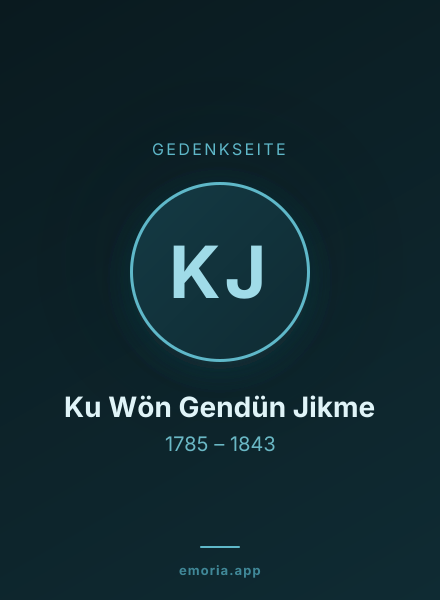 Gedenkportrait von Ku Wön Gendün Jikme