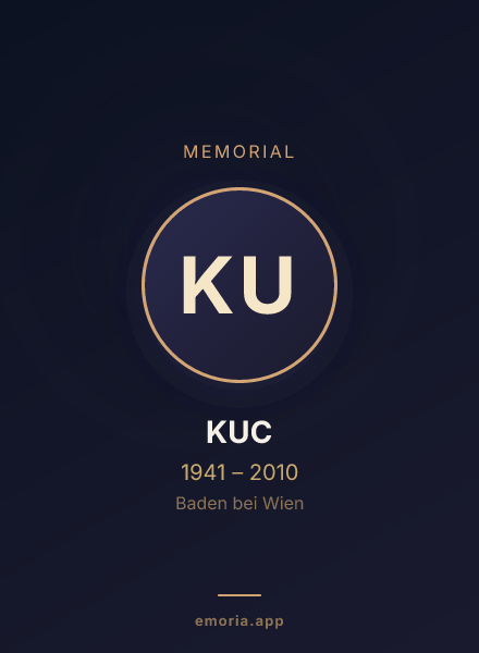 Memorial portrait of KUC