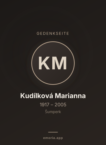 Gedenkportrait von Kudílková Marianna
