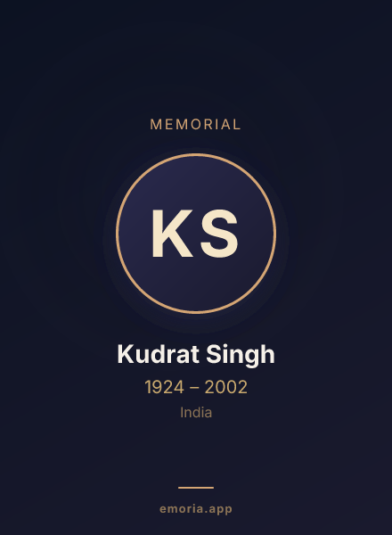 Memorial portrait of Kudrat Singh