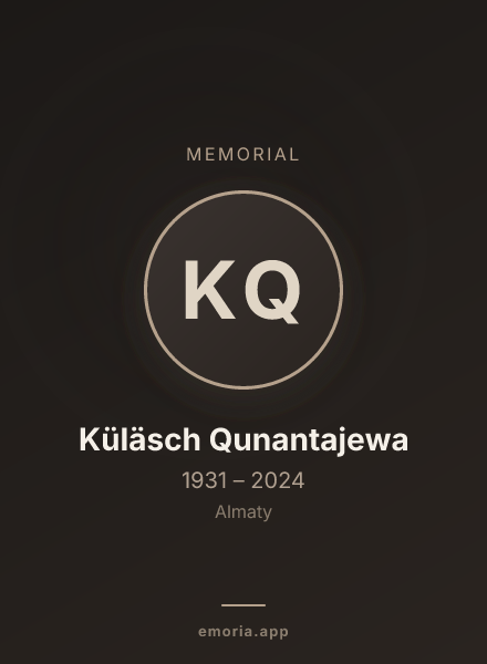 Memorial portrait of Küläsch Qunantajewa