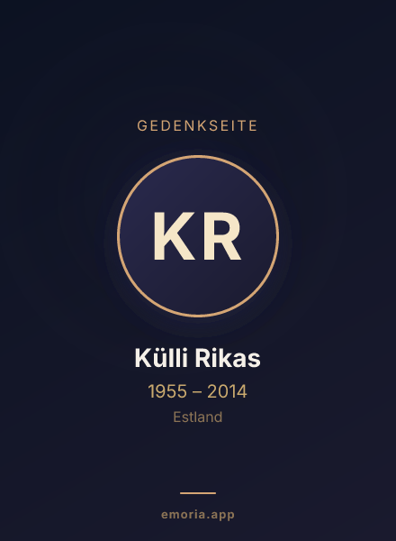 Gedenkportrait von Külli Rikas
