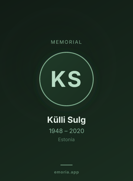 Memorial portrait of Külli Sulg