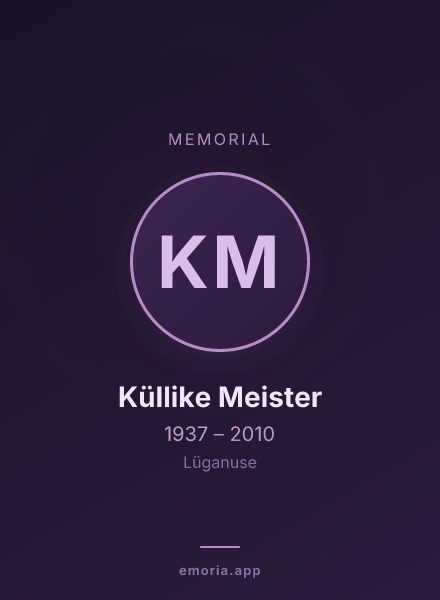 Memorial portrait of Küllike Meister