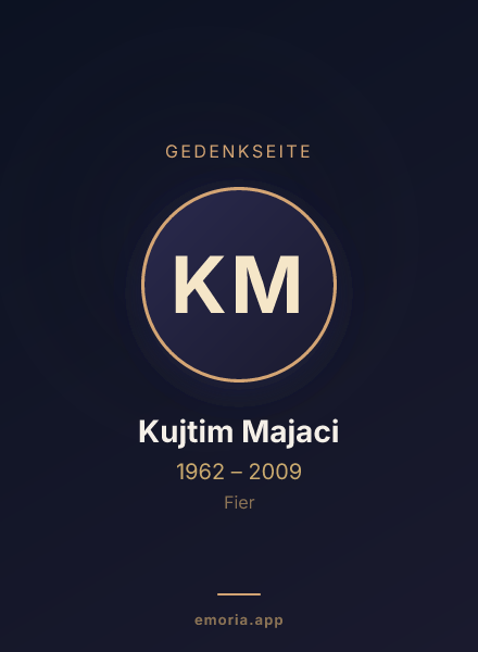 Gedenkportrait von Kujtim Majaci