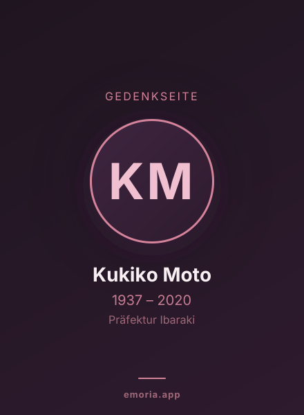 Gedenkportrait von Kukiko Moto