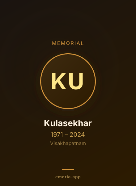 Memorial portrait of Kulasekhar