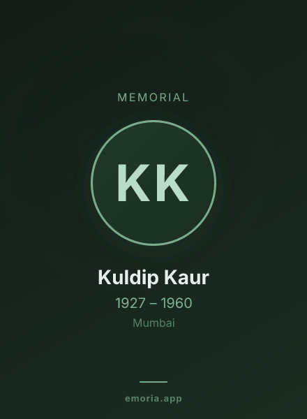 Memorial portrait of Kuldip Kaur