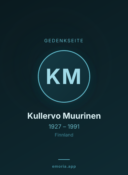 Gedenkportrait von Kullervo Muurinen