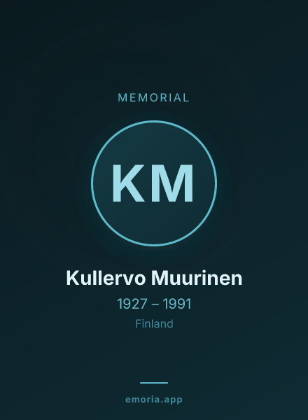 Memorial portrait of Kullervo Muurinen