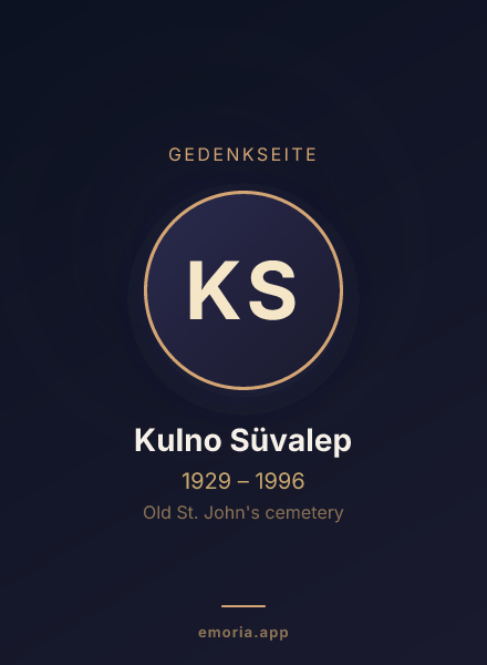 Gedenkportrait von Kulno Süvalep