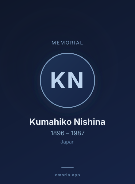 Memorial portrait of Kumahiko Nishina