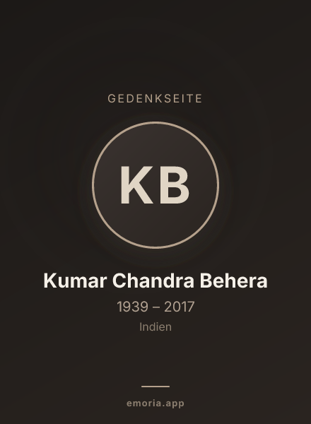 Gedenkportrait von Kumar Chandra Behera