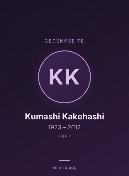 Gedenkportrait von Kumashi Kakehashi