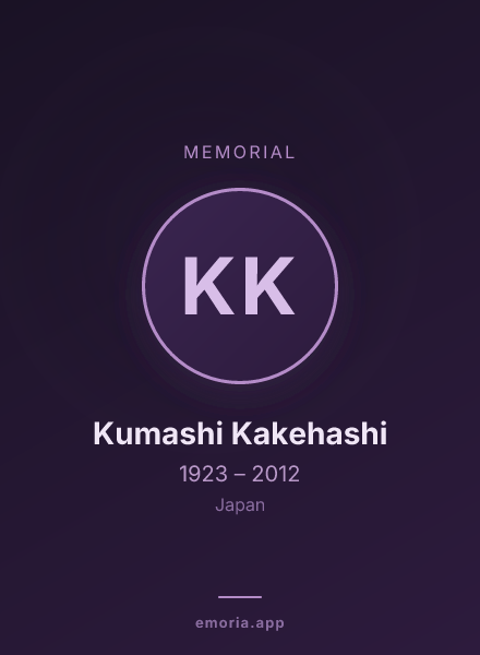 Memorial portrait of Kumashi Kakehashi