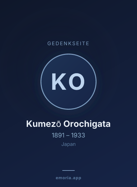 Gedenkportrait von Kumezō Orochigata