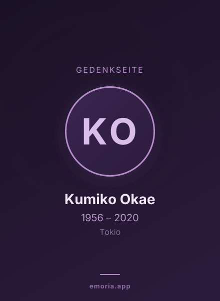 Gedenkportrait von Kumiko Okae